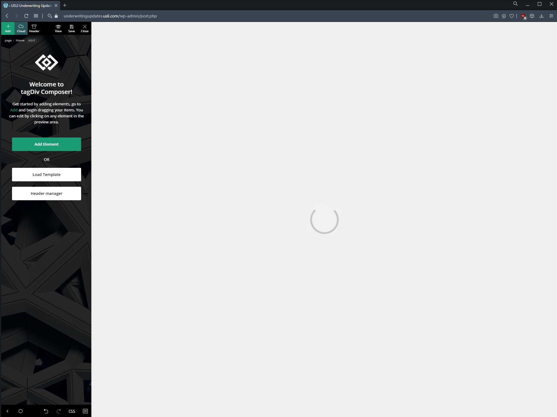 TD Composer Infinite Loading