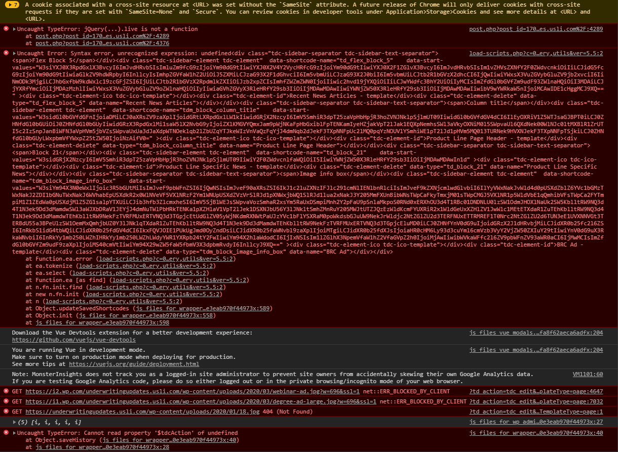 TD Composer Inspector Console Log
